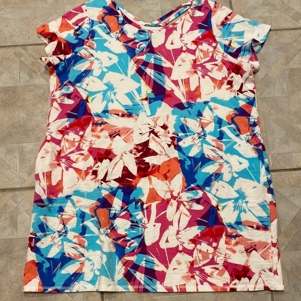 Y womens Talbots casual stretch short sleeve plus size dress 3XLp. NWOT